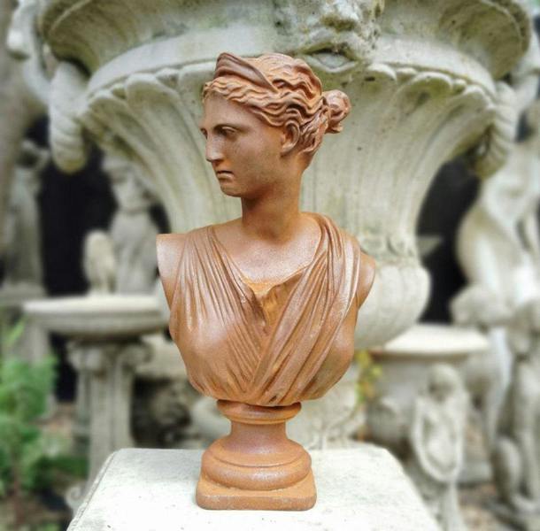 SPA Cast Iron Athena Bust Garden Ornament Home Decor