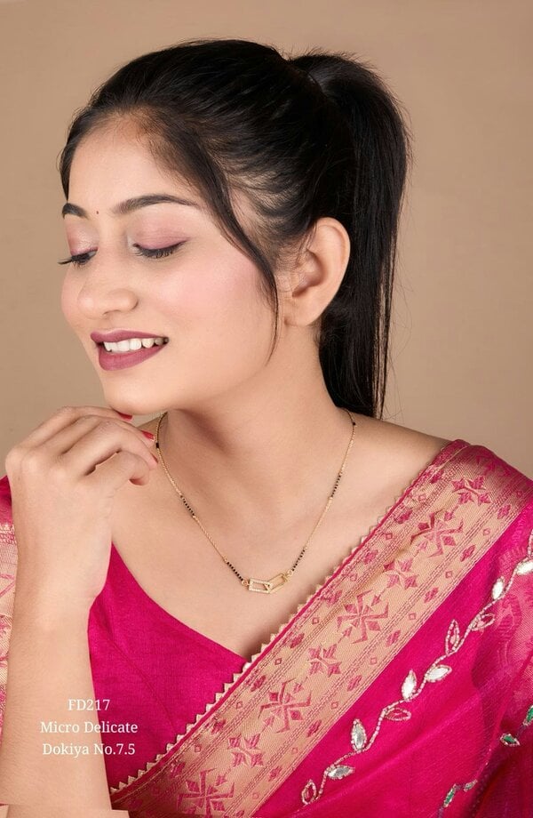 The Colourful Aura Cross Rectangle Diamond Mangalsutra Necklace