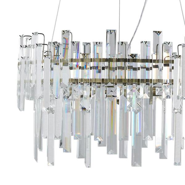 Pagazzi Lighting Onega 3 Light Antique Brass & Glass Pendant Ceiling Light