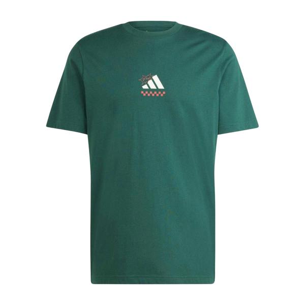 Adidas Mens Pizza Cotton T-Shirt - Green - 