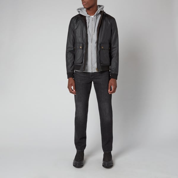 Belstaff Scouter Men's Thin Waxed Jacket - Black (Medium)