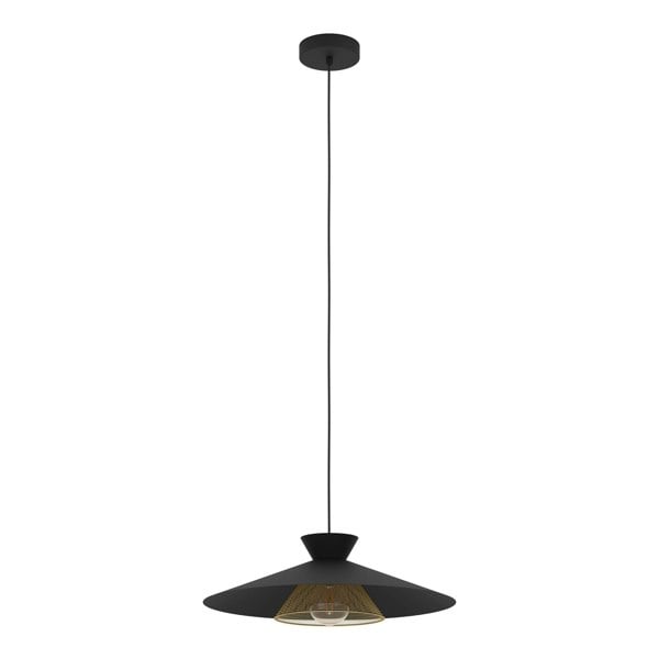 EGLO Grizedale Black And Brass Single Pendant Light