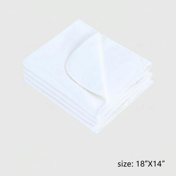 White Organic Burp Cloth for Sensitive Skin made from 100% GOTS-certified organic Egyptian cotton, pack of four by Prima Cotton.
