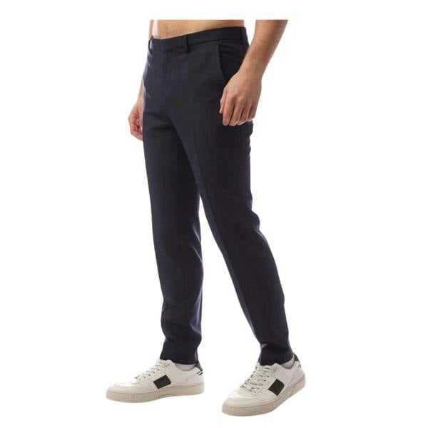 Hugo Mens Hesten Wool Blend Trousers - Dark Blue - 