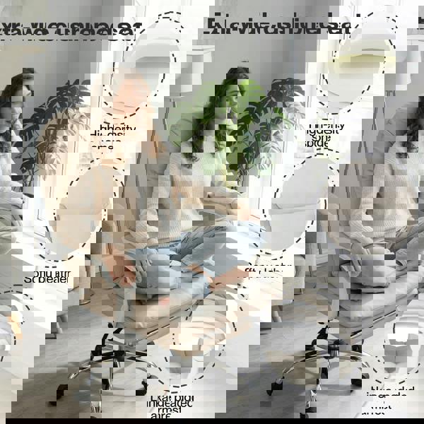 Levede Office Chair Ergonomic Executive Chair Heavy Duty  155°Reclining Leather