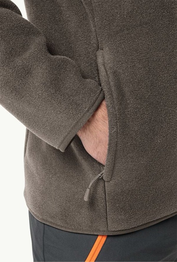 Jack Wolfskin Men's Waldsteig Full-Zip Fleece Jacket - Brown