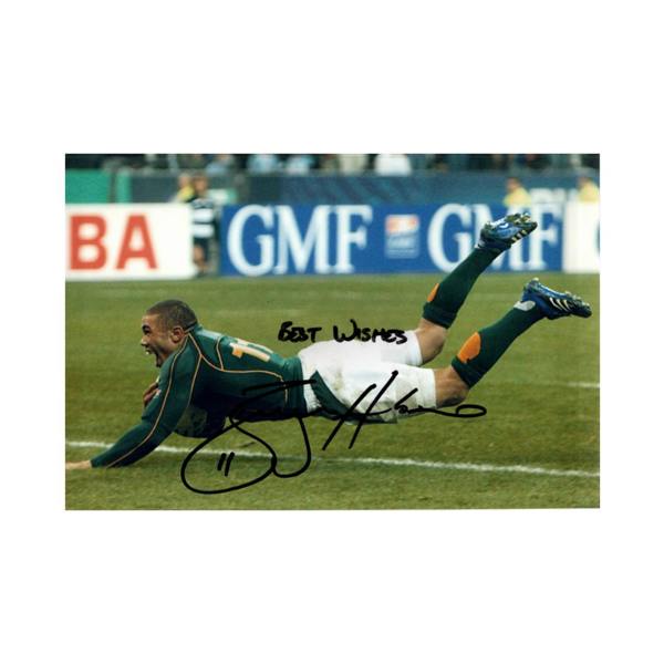 Bryan Habana Signed 12x8 Image