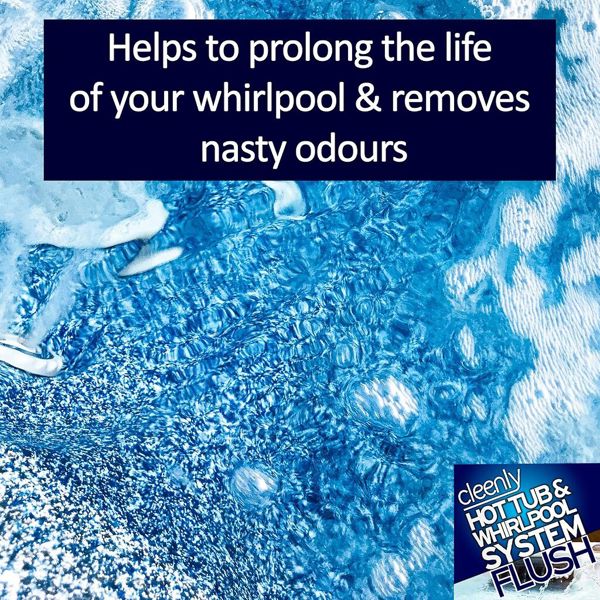 Cleenly Hot Tub & Whirlpool System Flush - Removes Dirt, Grime & Biofilm - Sterilises and Deeply Clean 10L