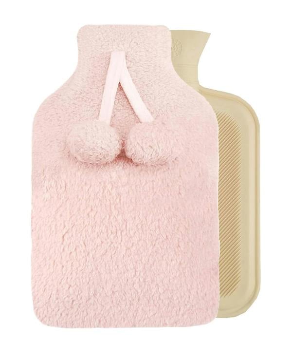 Smart Living Hot Water Bottle - Teddy - Blush Pink