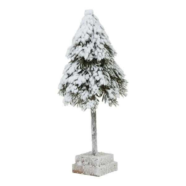 Hill Interiors Snowy Cedar Tree Christmas Decoration - Brown/White/Green
