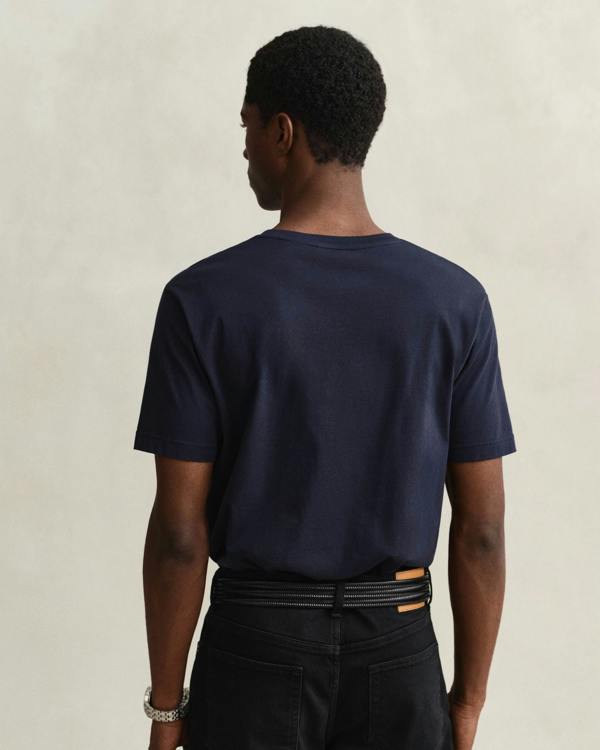 GANT Mens Archive Shield T - Shirt - 433 Evening Blue | CHO | Designer Mens Short Sleeve T - Shirts