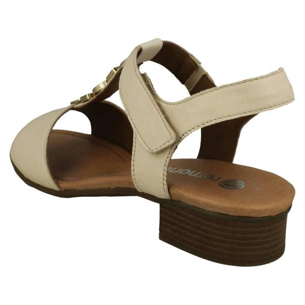 Remonte Ladies Remonte Block Heeled T-Bar Detailed Sandals D0P52