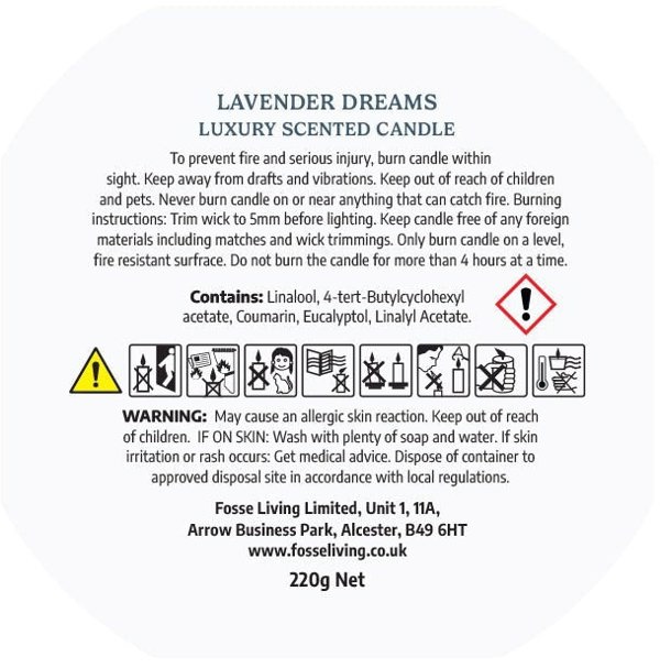 Fosse Living Lavender Dreams Scented Candle