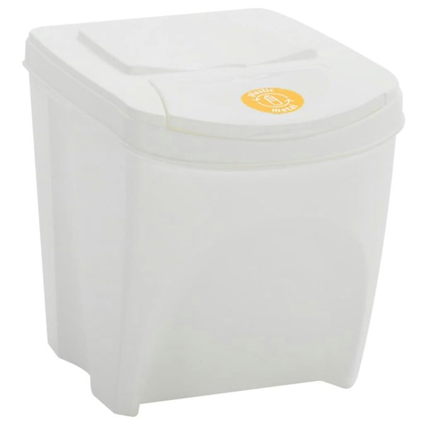 Berkfield Stackable Garbage Bin Boxes 4 pcs White 100 L Polypropylene