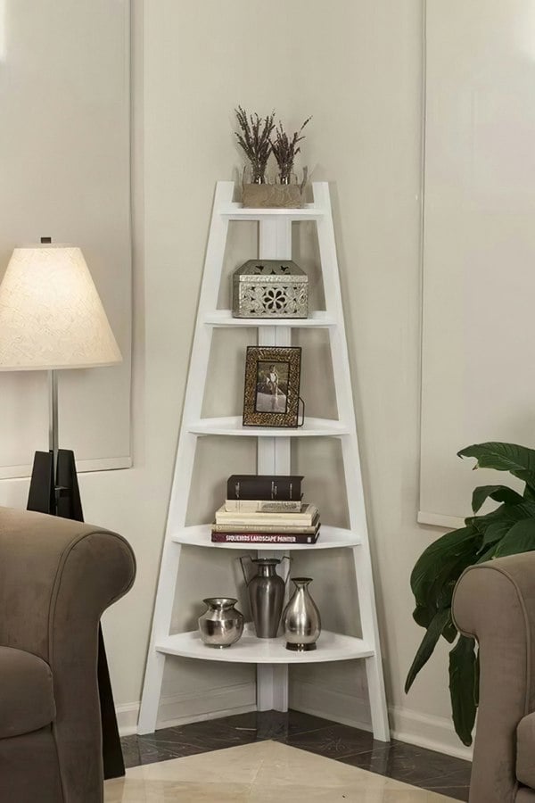 Living and Home 5-tier Modern Corner Ladder Plant Display Stand