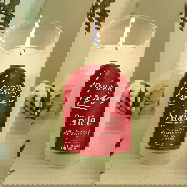 Personalised Memento Company Personalised Burning Love Candle Jar