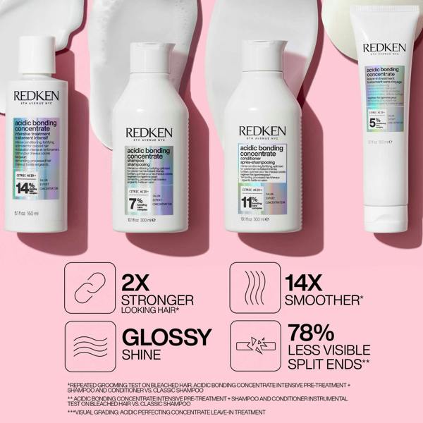Redken Acidic Bonding Concentrate Conditioner, Bond Repair for Damaged & Colour-Treated Hair 300ml - Additional 7