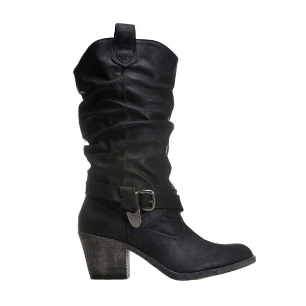 Rocket Dog Womens/Ladies Sidestep Lewis Faux Leather Boots - Black - 