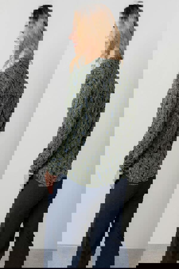 Lily & Me Hannah Organic Cotton Jersey Frill Shirt Navy