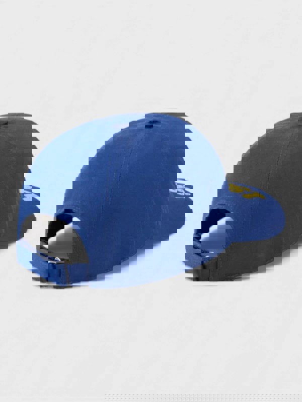 Gucci Brand Print Panelled Cotton Cap Blue