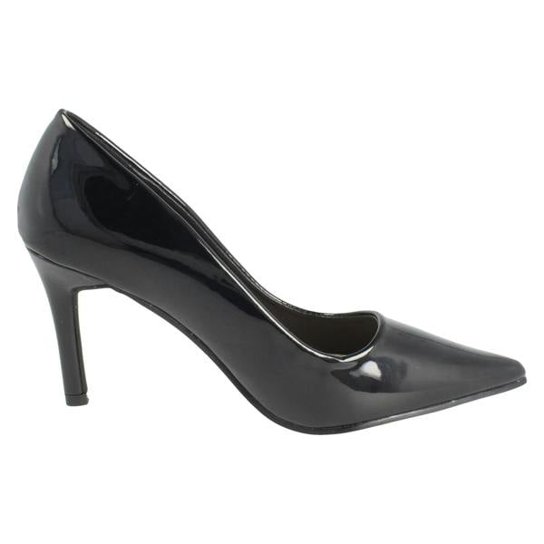 Spot On Ladies Spot On High Heeled Evening Court Shoes F90113