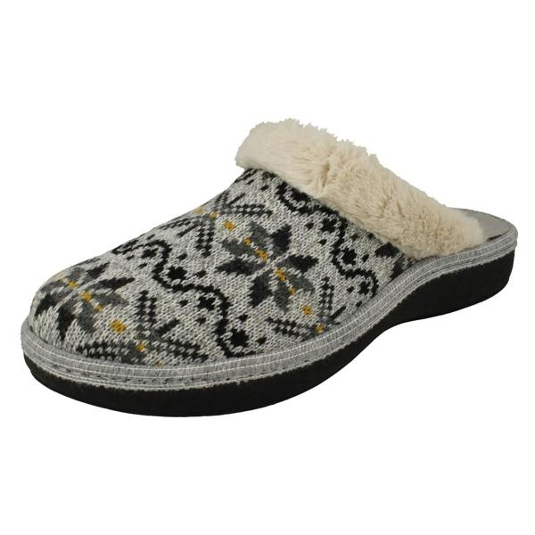 Padders Ladies Padders Lusekofte Detailed Mule Slippers Sorrel