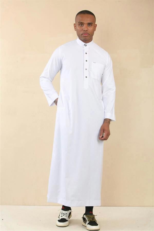 Infinity Leather Men's Thobe Arab Saudi Emirati Islamic Clothing Jubba Robe