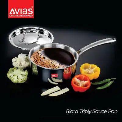 AVIAS TRIPLY SAUCEPAN WITH SS LID 14CM (1.1L)
