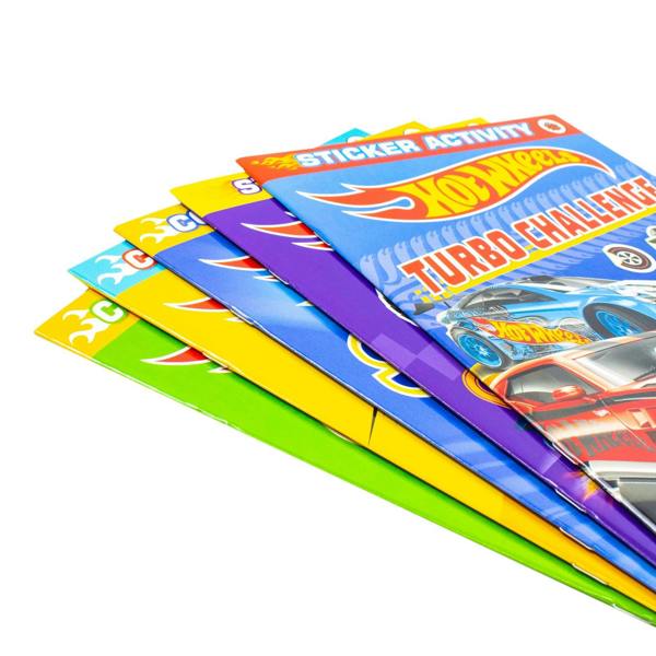 Hot Wheels Sticker Activity Books 5 Books Collection Set (Turbo Challenge, Criss Cross Crash, Built for Speed, Stunt Zone, Made to Race)