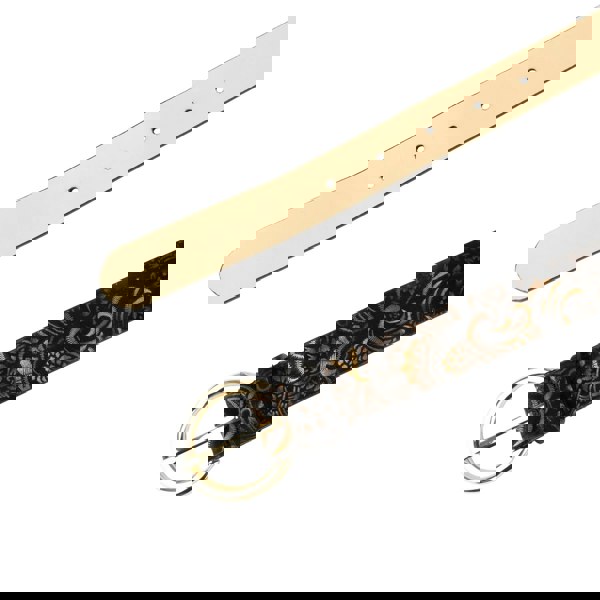 Embassy London Emma - Black & Gold - Women's Italian leather belt