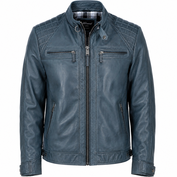 Ashwood 'Bronx' Leather Biker Jacket: 2101