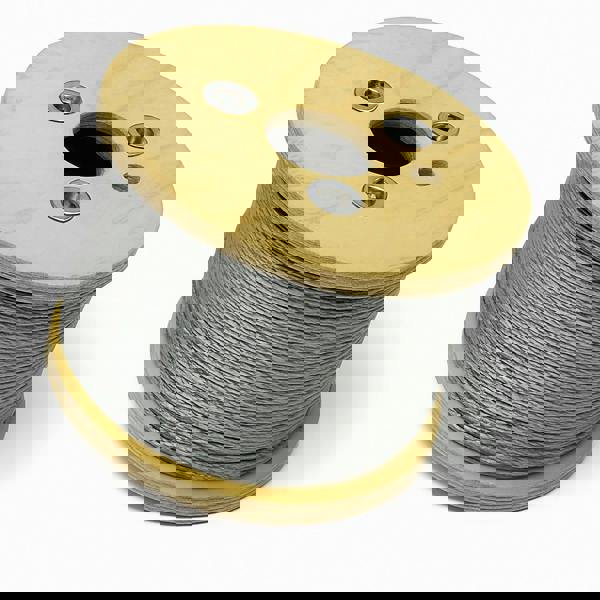 Galvanised Steel Wire Rope 7X7 1.5MM - 4MM 100M Reel (Clear PVC Plastic Coated Metal Cable)