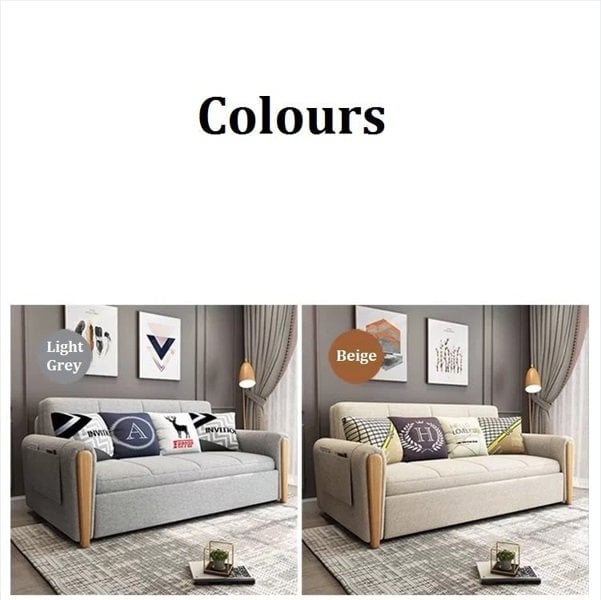 Mavis Two Seater Sofa Bed, Dark Grey-Weilai Concept-Weilai Concept
