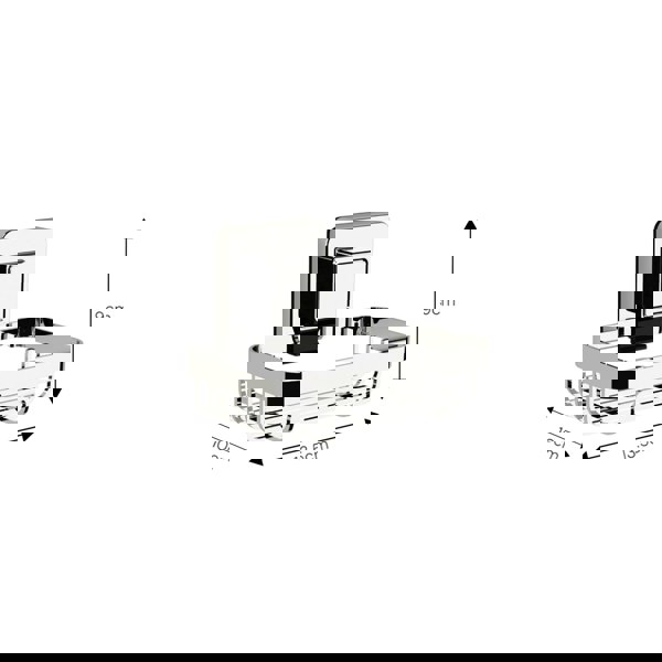 Showerdrape Pushloc Stainless Steel Suction Wall Mounted Soap Basket