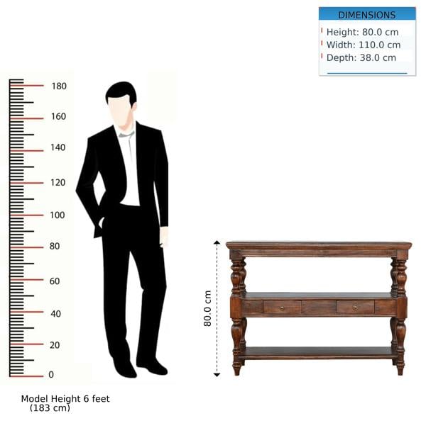 Artisan Furniture Solid Wood Turned Leg Console Table