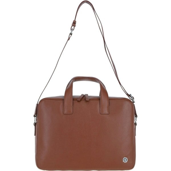 'Maven' Real Leather Messenger Bag: 64273