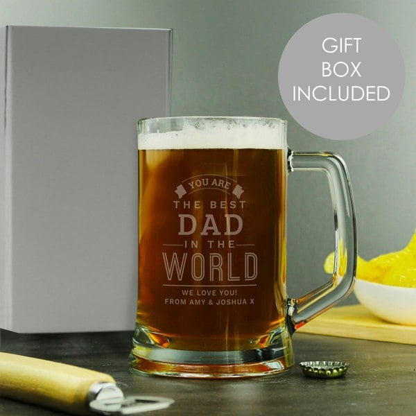 Personalised Memento Company Personalised Best in The World Pint Stern Tankard