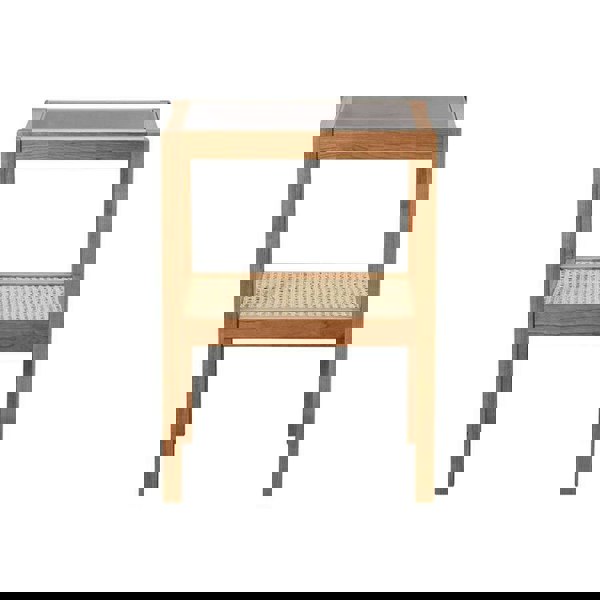 Cement Side Table, Light Oak-Weilai Concept-Weilai Concept