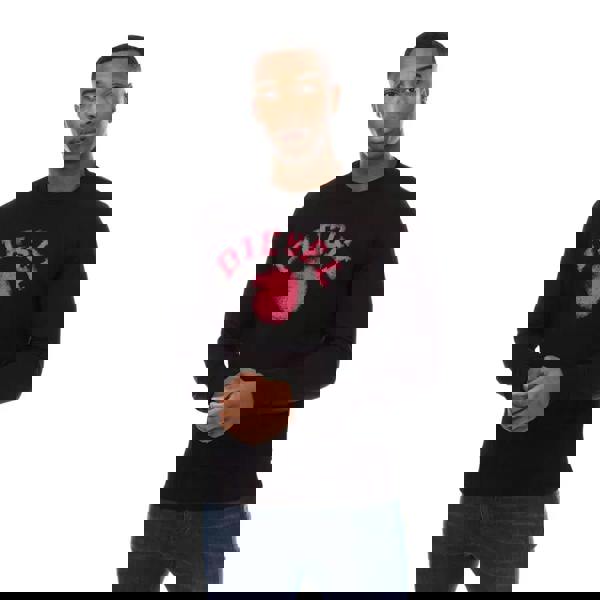 Diesel Mens Faded Dot Logo Sweatshirt - Black - 