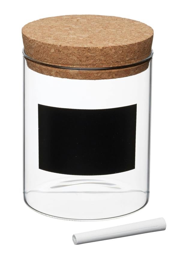 Natural Elements Small Glass Storage Canister, Clear, 700ml