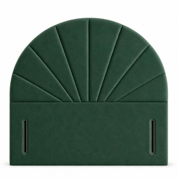 Great British Beds Curve Headboard - Green Plush