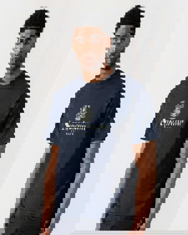 Aquascutum Mens Big Logo T-Shirt - Navy 11