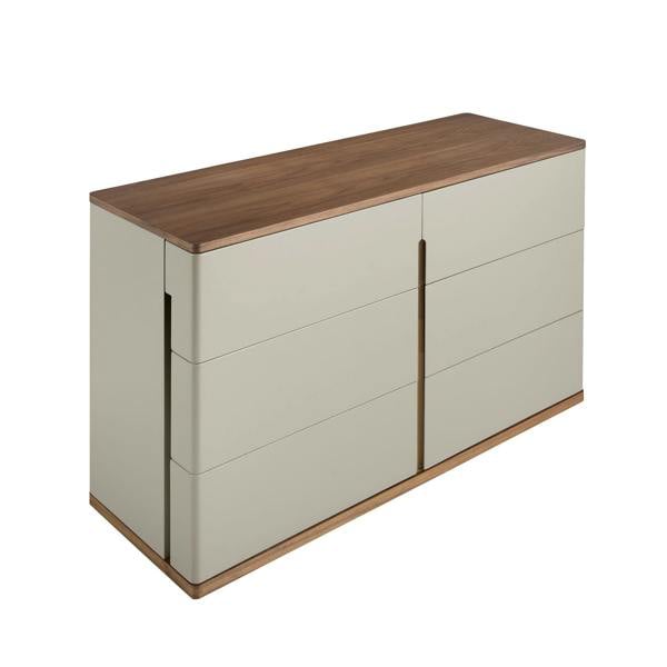 Angel Cerdá Chest of drawers in grey wood and walnut 7168