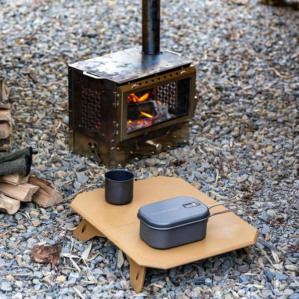 Havendro Khaki Portable Folding Camping Table Detachable Legs Picnic BBQ Table with Storage Bag