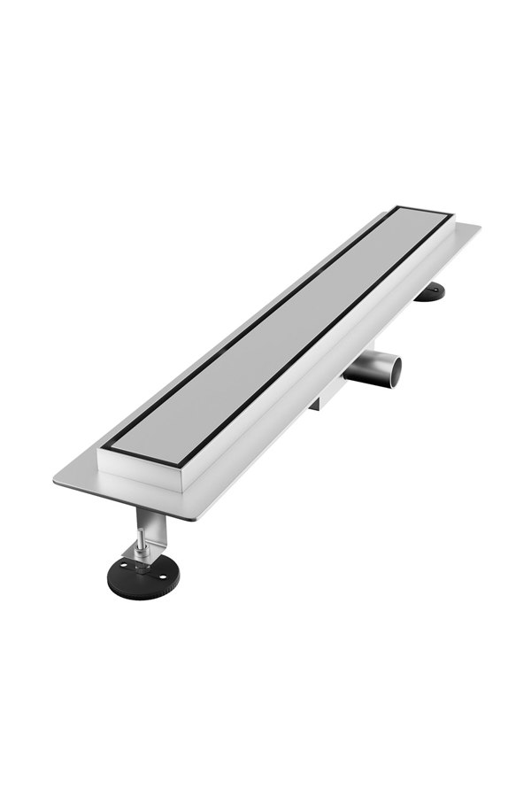 Living and Home 60cm Stainless Steel 2-in-1 Siphonic Linear Insert Shower Drain- Adjustable Height & Slope, Removable Cover, Filter & Siphon
