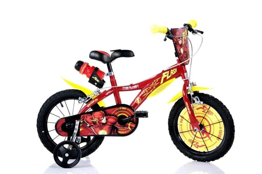 Dino Bikes Dino Flash Kids 16" Wheel Bike - Red/Yellow