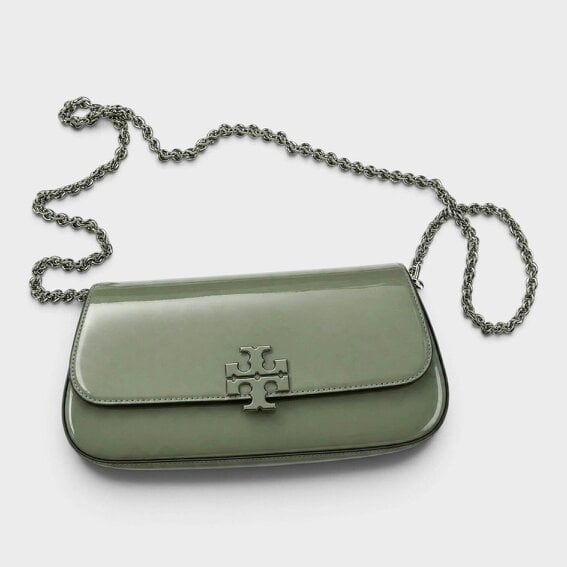 Tory Burch Britten Patent Convertible Crossbody Light Jade