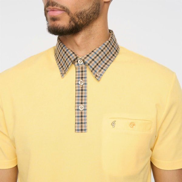 Gabicci V54GX19 Mens Laleham Jersey Polo Shirt Gabicci Vintage - PINEAPPLE