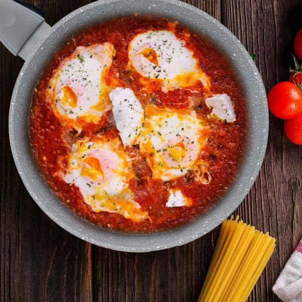 Dragodirect 20cm Grey Non-Stick Frying Pan Stone Coated Skillet