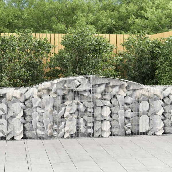 Berkfield Arched Gabion Baskets 8 pcs 400x50x80/100 cm Galvanised Iron